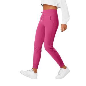 HALARA SoftlyZero Plush Drawstring Waist Joggers Hot Pink Pants Women's L Reg